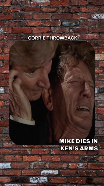It's been 20 years since Mike tragically died in Ken's arms! Who remembers this moment? Don't forget, we're back today! Stream now on ITVX &amp; YouTube or watch tonight on ITV1 at 7:30pm! #Corrie ITV