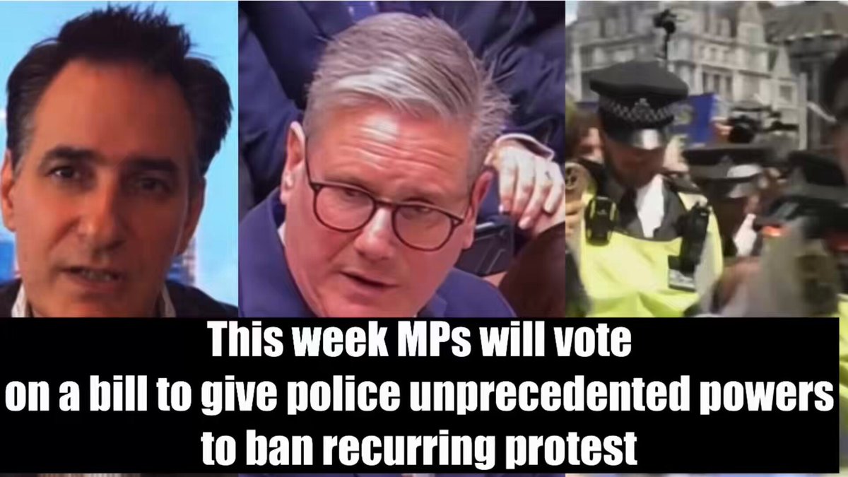 🚨THIS WEEK MP’S WILL VOTE ON A BILL TO GIVE POLICE UNPRECEDENTED POWERS TO BAN RECURRING PROTESTS TURNING A FUNDAMENTAL FREEDOM INTO A PRIVILEGE GRANTED BY THE STATE We cannot allow this government to create a society where protest is treated as a privilege granted by the state rather than a right held by the people. The right to protest is precious and must be defended. ITS NOT TOO LATE to stop this shocking and shameful attack on our fundamental right to protest. More than 40 civil society groups including the TUC and Greenpeace have joined forces to oppose this draconian crackdown on our right to freedom of expression and assembly - and you can help too by CONTACTING YOUR MP RIGHT NOW - tag them to this film and and ask them to oppose this