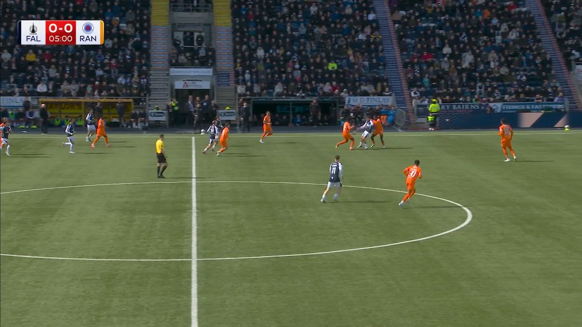 🔹 Falkirk take an early lead against Rangers through Ben Broggio ⤵️