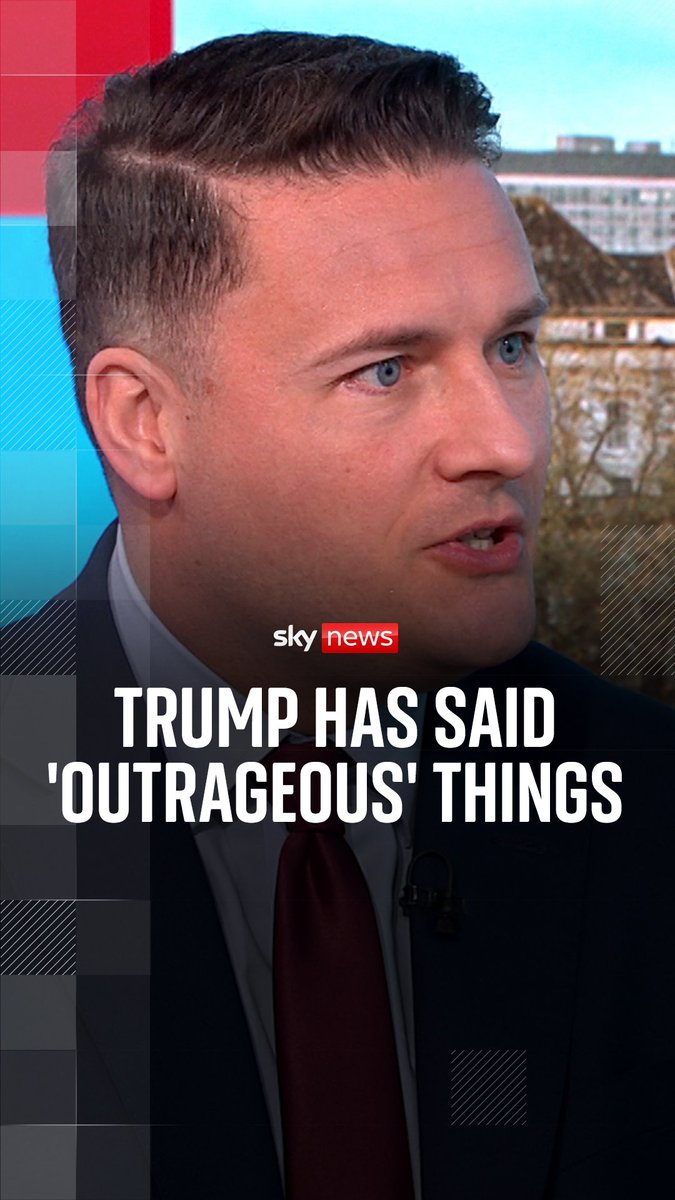 'Trump has said outrageous things'. Wes Streeting told Sky's Trevor Phillips that the government has learned to judge President Trump by his actions and not his 'provocative' language online. Live updates: