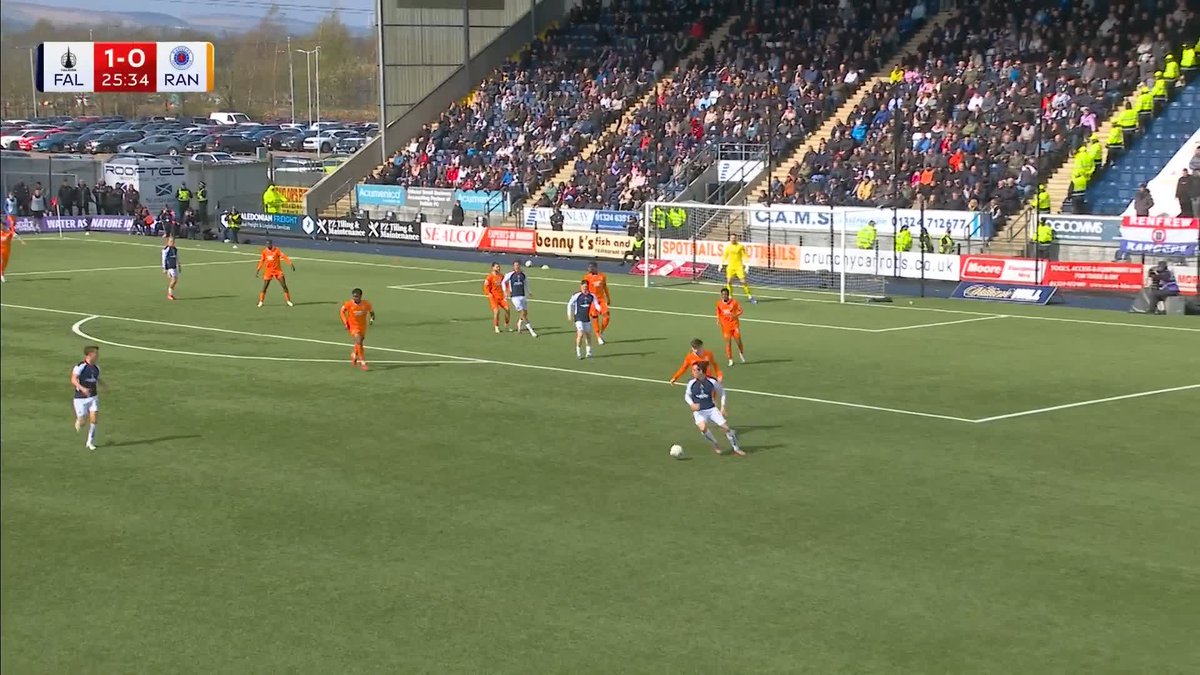 🗣️ "A brilliant hit from Finn Yeats!" A fantastic strike gives Falkirk a 2-0 lead over Rangers ⤵️