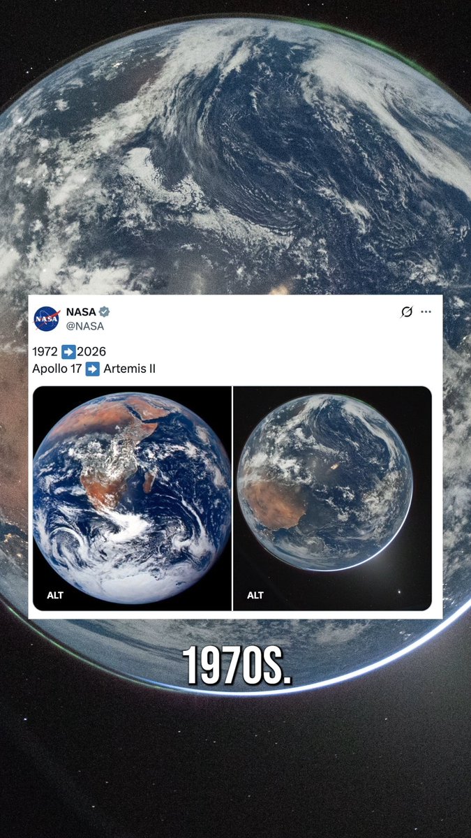 'This isn't the earth being better in 1972 and worse in 2026.' @oxfordphysics' Dr Carly Howett explains why the viral 1972 vs 2026 Earth images look different. 🎬 Footage credit: NASA