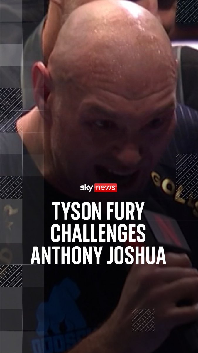 After winning against Arslanbek Makhmudov, Tyson Fury took the microphone to directly challenge Anthony Joshua - calling it the 'battle of Britain'.