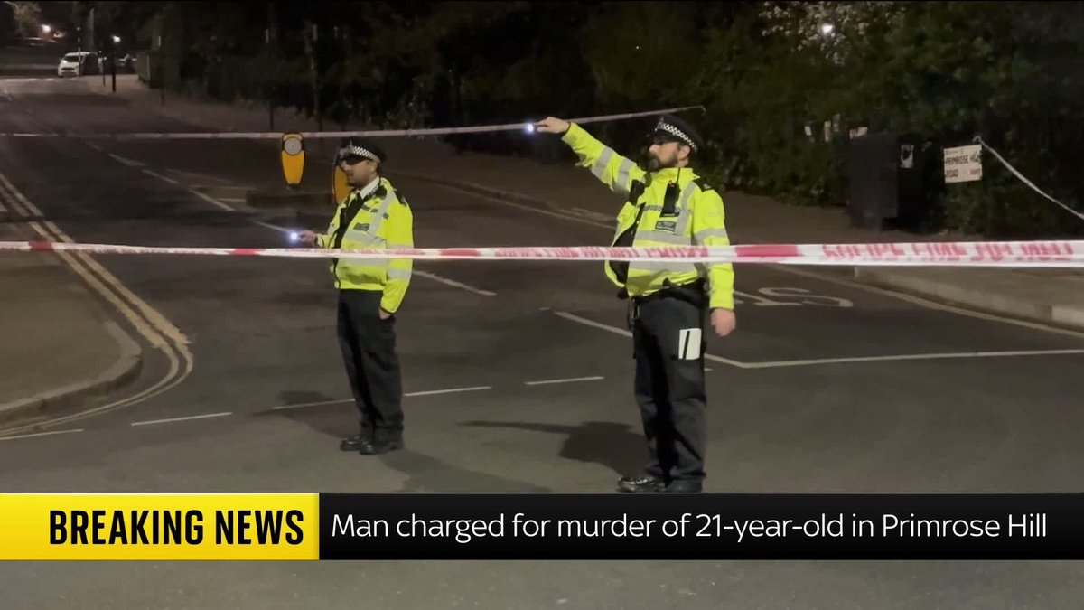 BREAKING: A man has been charged with murder after a 21-year-old was stabbed in Primrose Hill 📺 Sky 501, Virgin 602, Freeview 233 and YouTube