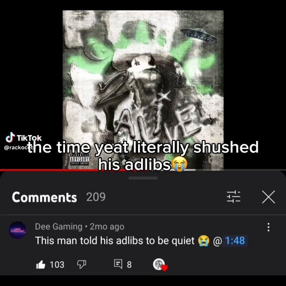 Back when yeat silenced his own adlibs😂