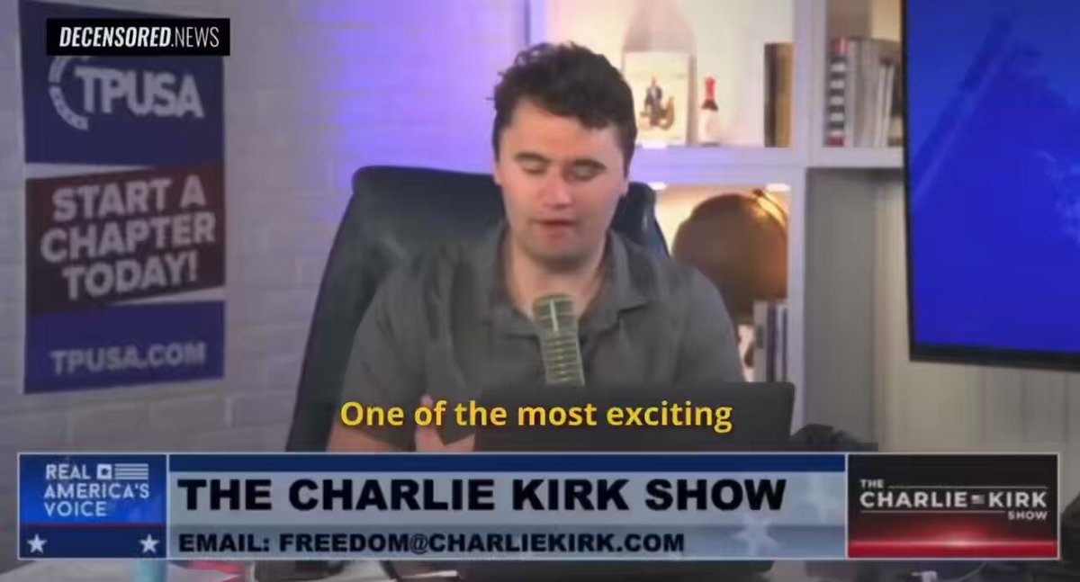 Charlie Kirk sang Thomas Massie’s praises. Remember that when you go vote, Kentucky.