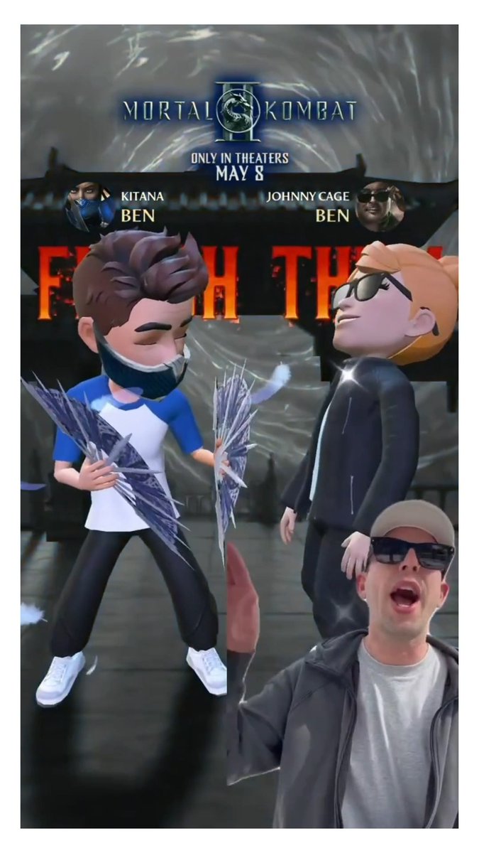 Mortal Kombat II but with your besties 👊💥 play the new Bitmoji Lens with your friends, only on snapchat! Mortal Kombat II is coming to theaters May 8th 👀 Mortal Kombat Movie Warner Bros.