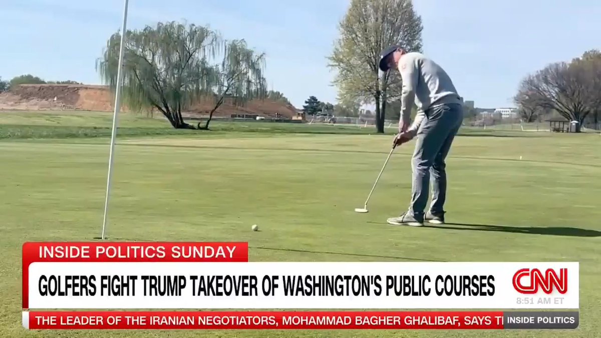 FORE! Golfers are tee-ing up to fight a potential Trump takeover of DC's public golf courses. Manu Raju hits the greens with National Links Trust after the Trump administration canceled its leases -- and continues to dump White House East Wing debris on one of the holes. #InsidePolitics