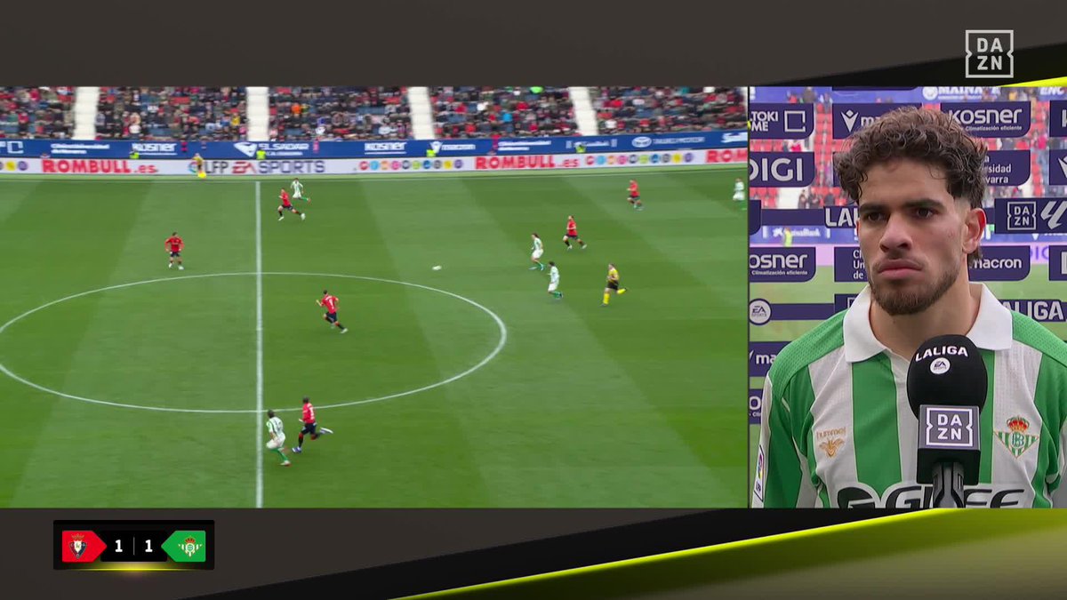 "Los aficionados de Osasuna saben el cariño que les tengo, no me sale celebrar" 🗣️ Abde y sus palabras de amor a la afición de El Sadar 😍 #LALIGAenDAZN ⚽