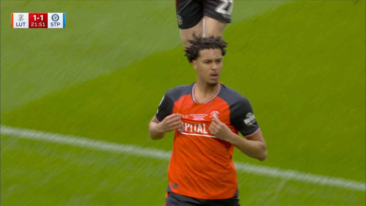 Luton Town draw level in the Vertu Trophy Final 💥