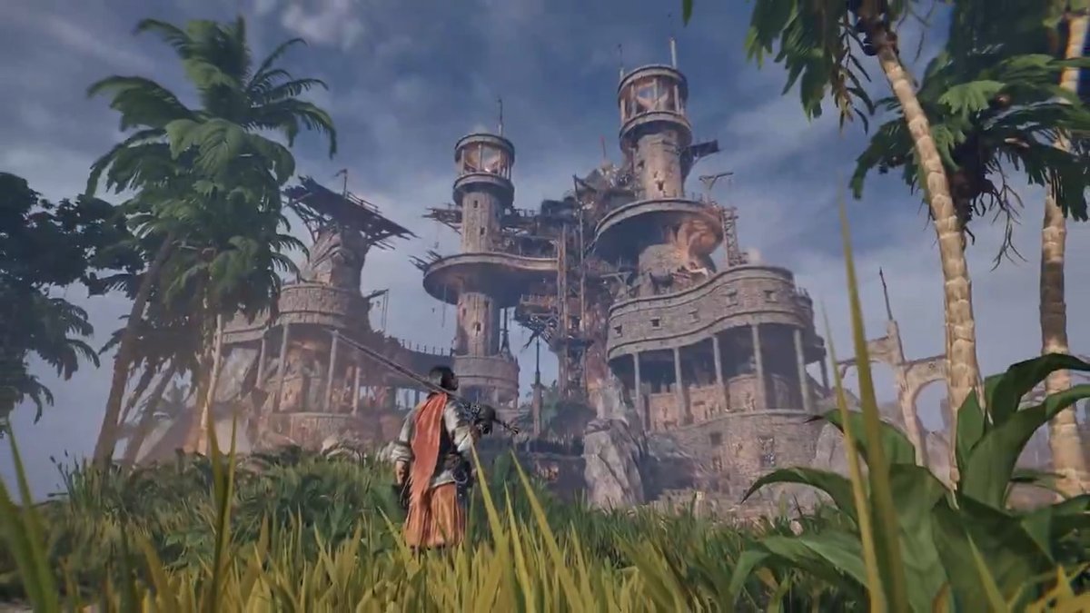 Pirate castle 🏰 Windrose crew has revealed new base building footage, showcasing what is possible to create if you are dedicated enough. It took 100 hours to build this castle ahead of the game’s release.