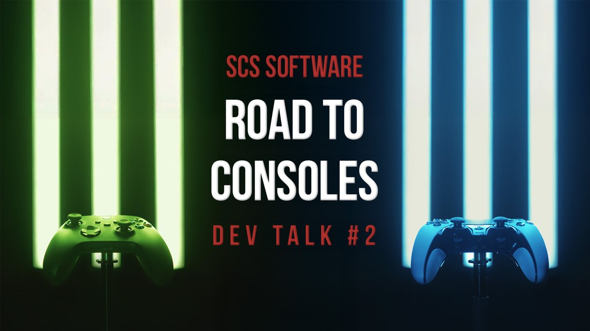 Watch our Road to Consoles Dev Talk #2! 🎮 We'll give you a closer look at what we're currently working on, what's ahead of us, and some of the challenges we're tackling on the road to bringing ETS2 and ATS to consoles. Find out more 👇