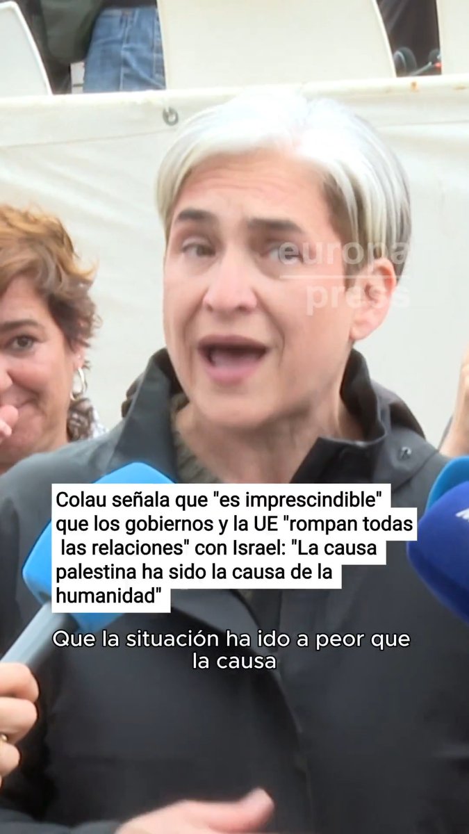 Ada Colau señala que "es imprescindible" que los gobiernos y la UE "rompan todas las relaciones" con Israel: "La causa palestina ha sido la causa de la humanidad y está en peligro. Habrá esta flotilla y haremos todas las que sean necesarias"