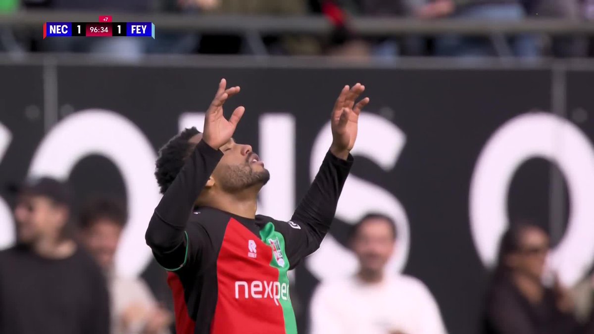 Danilo redeems himself! 🤯 The on-loan Rangers forward makes up for his earlier miss by scoring an added-time equaliser for NEC Nijmegen 🇧🇷