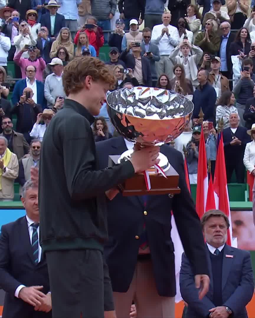 The special moment 🏆 Jannik Sinner #RolexMonteCarloMasters