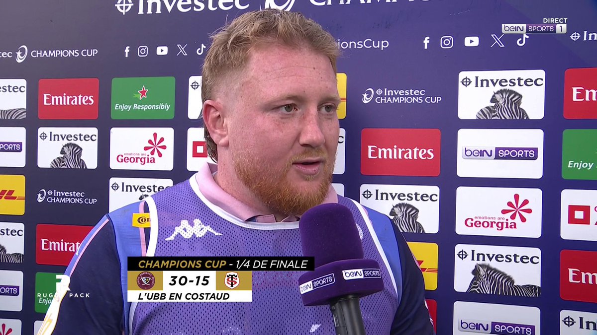 [📺 LIVE] 🏆 #RugbyPack 🗣️ Maxime Lamothe : "C'est toujours un plaisir (battre Toulouse)." #InvestecChampionsCup