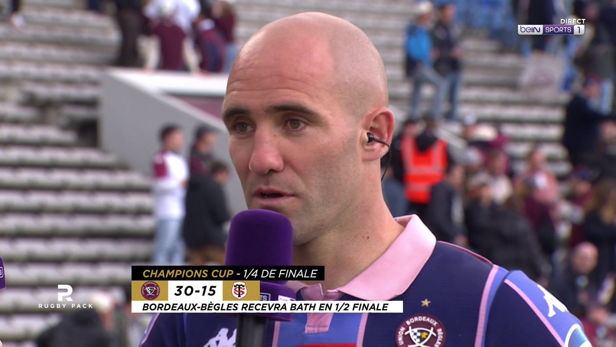 [📺 LIVE] 🏆 #RugbyPack 🎙️ Maxime Lucu : "Maintenant il faut que l'on aille au bout ! 👉 Bordeaux-Bègles recevra Bath en 1/2 finale ! #InvestecChampionsCup
