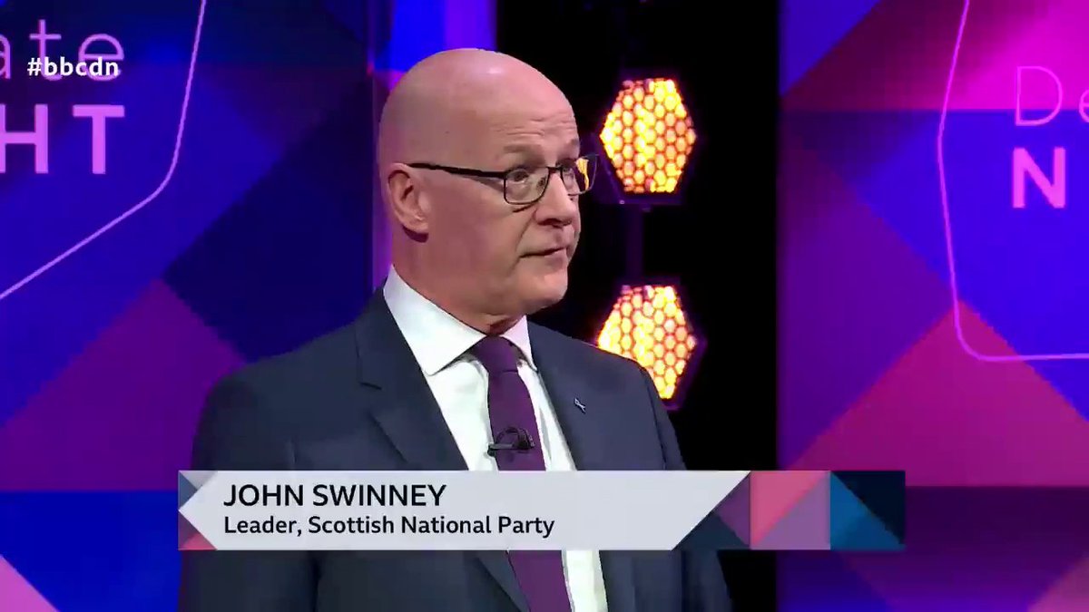 “What you get with a government led by me is a government that will always be on Scotland’s side” In a minute pitch to voters in Paisley, the SNP’s John Swinney says his party have a track record in delivering measures to make lives better for Scottish people #bbcdn