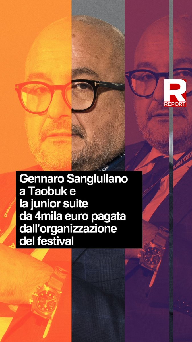 Gennaro Sangiuliano a Taobuk e la junior suite da 4mila euro pagata dall'organizzazione del festival. Segui #Report ora in diretta su #Rai3👇