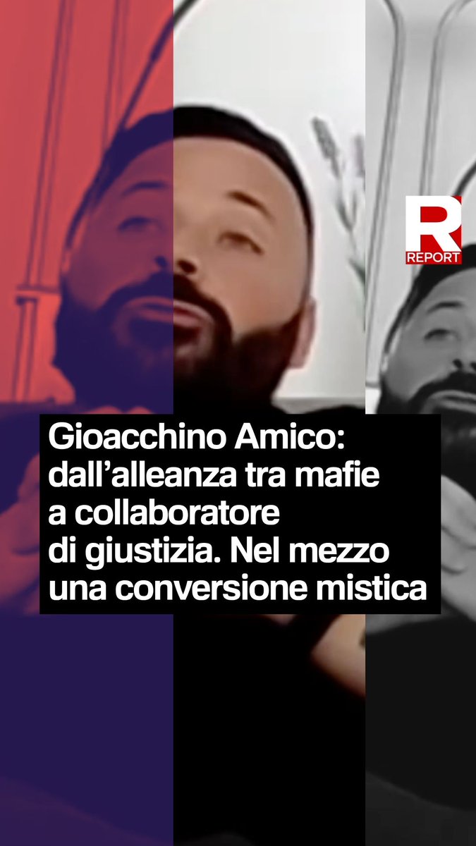 Gioacchino Amico: dall’alleanza tra mafie a collaboratore di giustizia. Nel mezzo una conversione mistica. Segui #Report ora in diretta su #Rai3👇