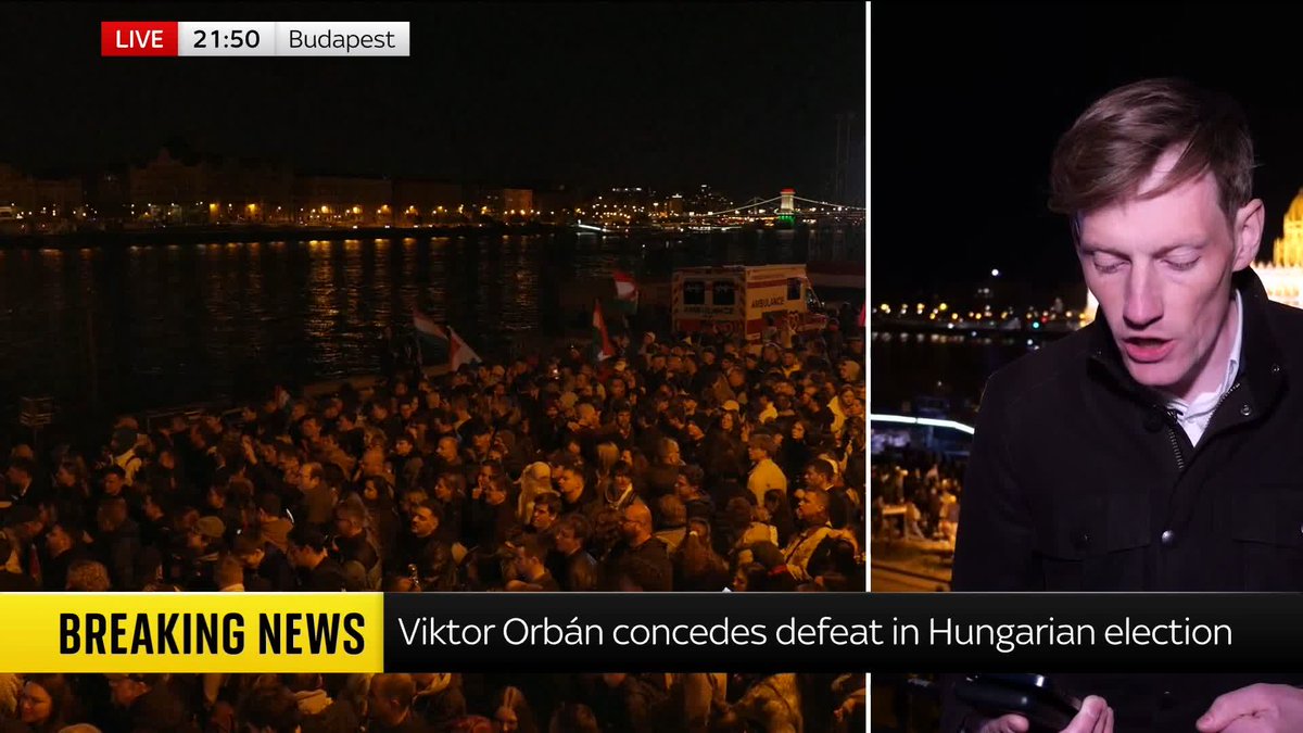 BREAKING: Viktor Orban has conceded the Hungarian election, ending 16 years in power. Sky's Ivor Bennett reports live from Budapest on the 'historic' result 📺 Sky 501, Virgin 602