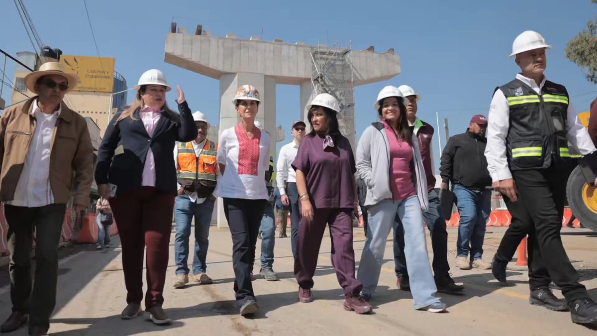 Visita de obra al puente vehicular en Chiautempan, Tlaxcala.