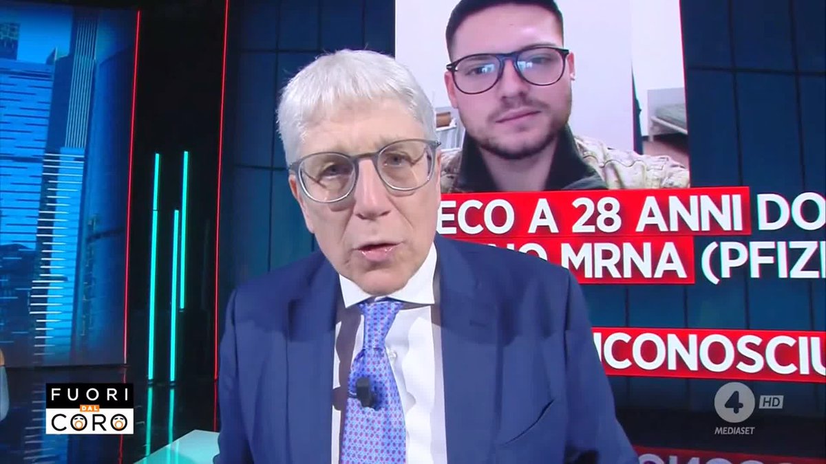 "Ecco alcuni casi in cui il legame tra vaccino contro il covid e malattia è certificato dalla scienza e lei, Burioni, si dovrebbe vergognare!" Mario Giordano a #Fuoridalcoro