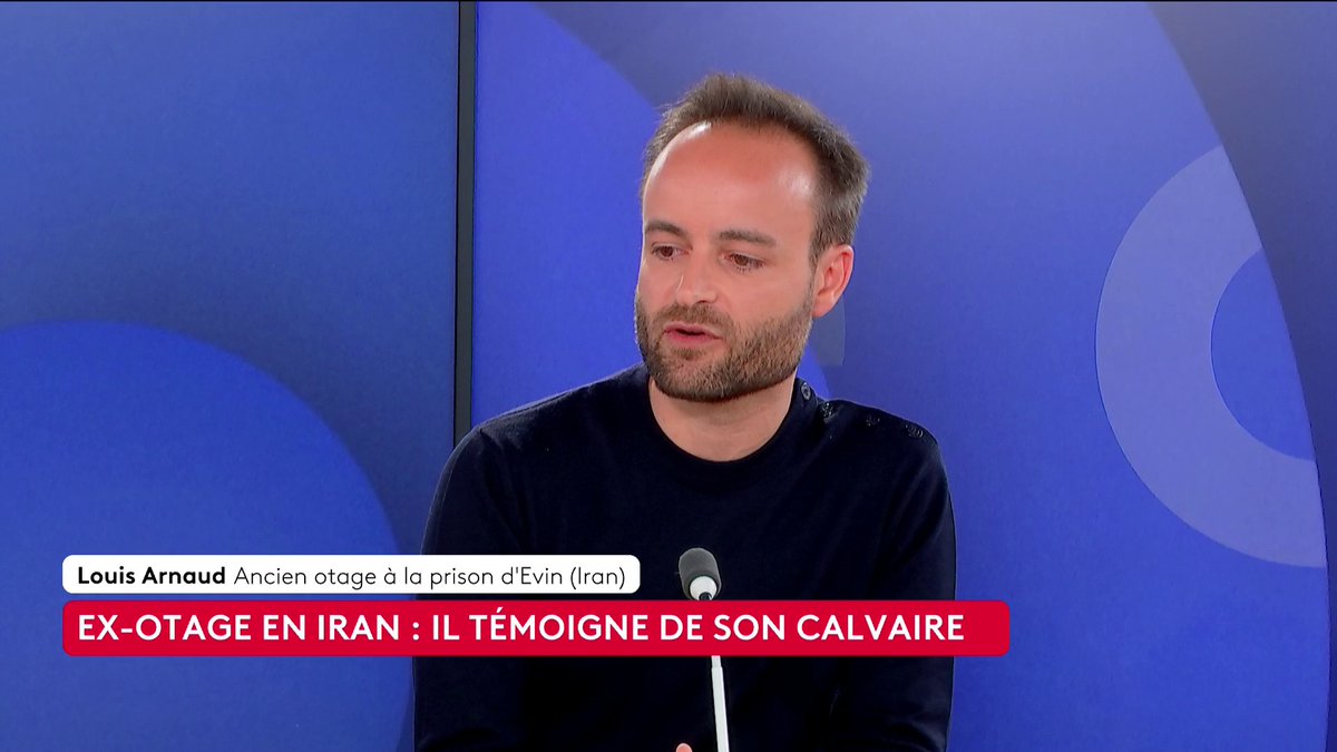 🔴 Iran : "Des cellules sans fenêtre, éclairées 24h/24, des interrogatoires permanents. J’ai vu des détenus revenir avec des visages tuméfiés, entendu des cris, vu des actes de torture. Un jour dure un an dans cet enfer", témoigne Louis Arnaud. #LePourEtLeContre #canal16