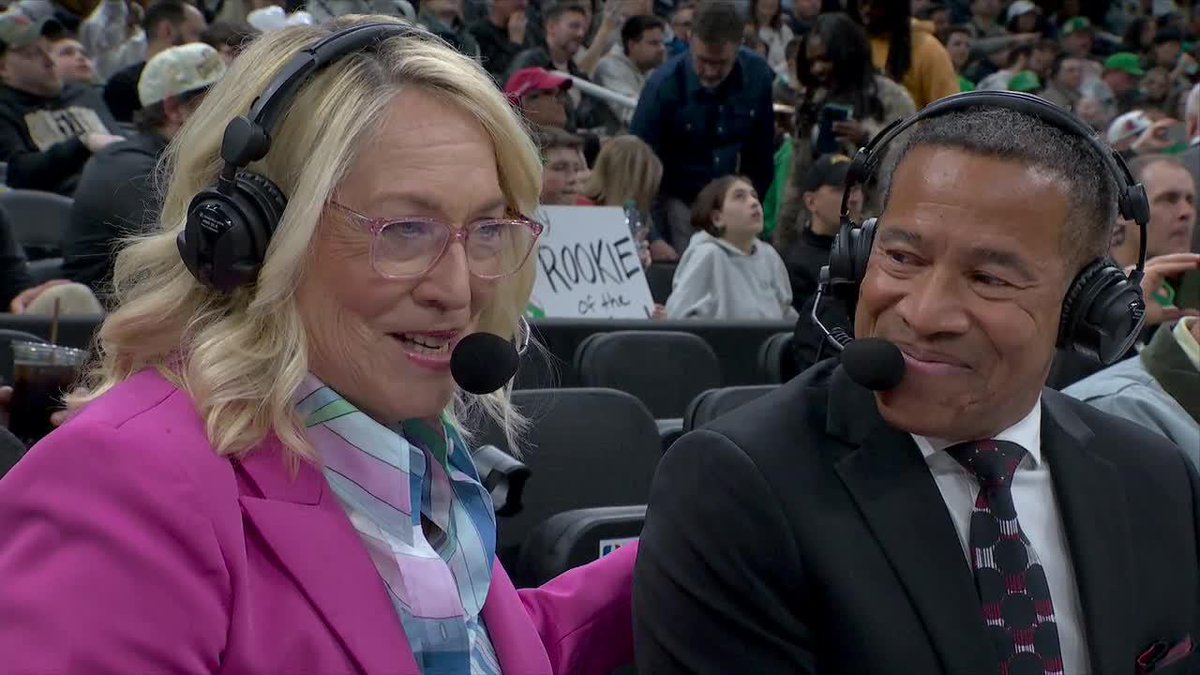 Doris Burke shows love to Mark Jones before the Magic and Celtics tip off for his last ESPN broadcast 👏