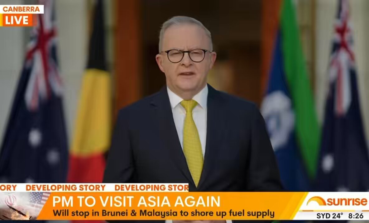 Albanese fires back on Sunrise after Barr repeats Barnaby Joyce’s ‘Greenies stopped drilling’ claim on the Great Aust Bight, reminds that Joyce was “Deputy PM twice” &amp; “nothing happened.” - &amp; the 4 refineries that closed were all under LNP, while reserves were sent “to Texas” 💥