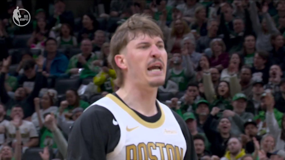 Baylor Scheierman drills the three for the Celtics as the Magic are fighting for a guaranteed spot in the playoffs on ESPN 👀