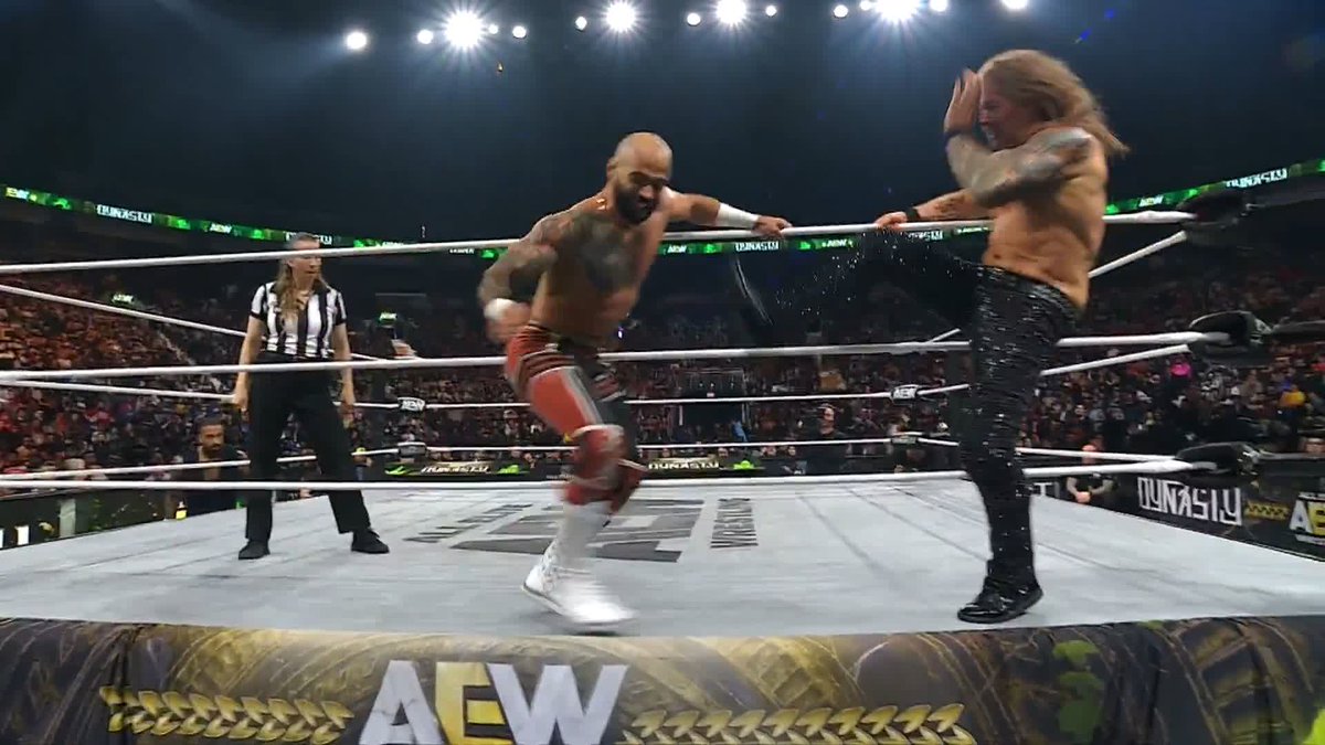 A well timed Death Valley Driver sends Chris Jericho BOUNCING to the floor by Lightskin Kingpin! Watch #AEWDynasty LIVE on HBO Max PPV