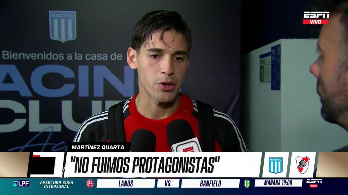 "NO FUIMOS PROTAGONISTAS COMO NOS GUSTA A NOSOTROS" El Chino Martínez Quarta fue autocrítico tras el triunfo de River en el Cilindro. ¿Coincidís? 📺 #ESPNFútbol1 | #DisneyPlus Plan Premium
