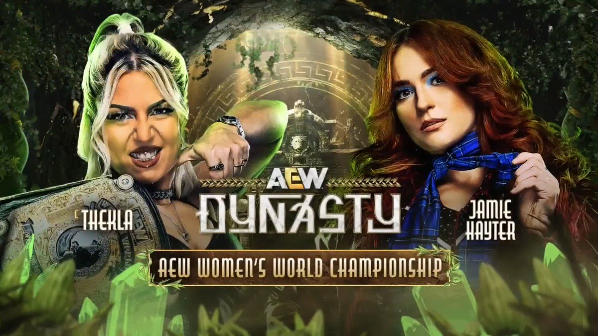 With violence guaranteed and the title at stake, #AEW Women’s World Champion Thekla テクラ battles former champion JAMIE HAYTER RIGHT NOW! Watch #AEWDynasty LIVE on HBO Max PPV