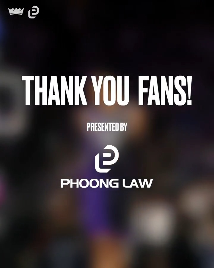 Thank you Kings fans for bringing the energy, passion, and unwavering support all season long 💜 Continue the support at presented by Phoong Law