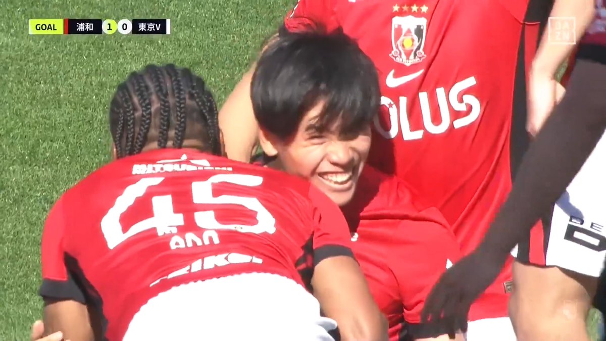 🇯🇵━━━━━━━━━━━ 明治安田J1百年構想リーグ DAZN ピックアップシーン ━━━━━━━━━━━⚽ 相手が追いつけないほどの圧倒的なスピード! スルーパスに素早く抜け出し 冷静にゴールへ流し込んだ!! 🆚浦和×東京V ⚽肥田野蓮治(浦和)⏰46分