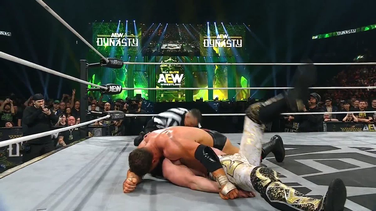 Another war, another victory. #ANDSTILL #AEW World Champion Maxwell Jacob Friedman™️! Watch #AEWDynasty LIVE on HBO Max PPV