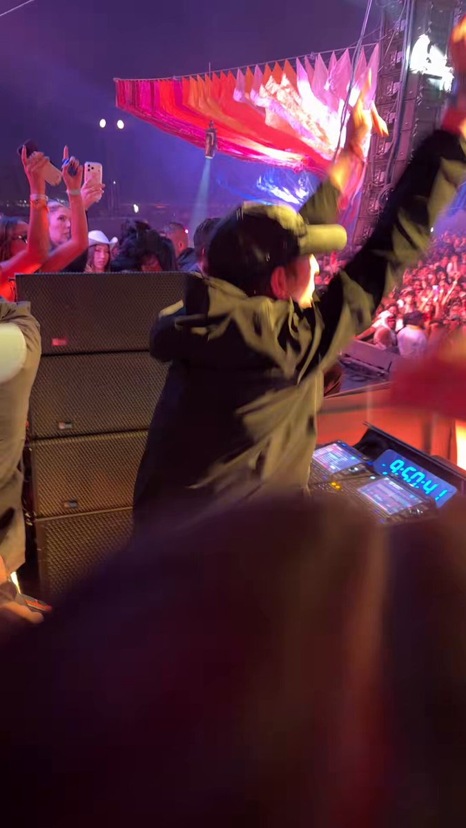 Whethan at the do lab Coachella going crazy to his Fred again remix whethan Do LaB