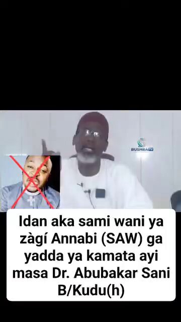 Idan aka sami wani ya zàgí Annabi (SAW) ga yadda ya kamata ayi masa. -Dr. Abubakar Sani B/Kudu(h)