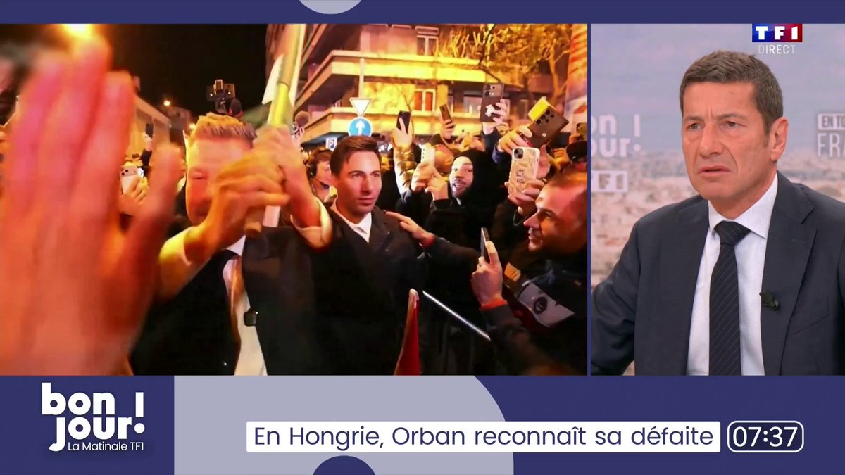 ▶️ La défaite de Viktor Orbán n'a selon David Lisnard "aucune incidence" pour la présidentielle 2027. "Il faudra regarder ce que fait Peter Magyar, comment il se positionne, sans naïveté. Ce qui compte c'est de défendre les intérêts de la France". 📺 #EnTouteFranchise Adrien Gindre
