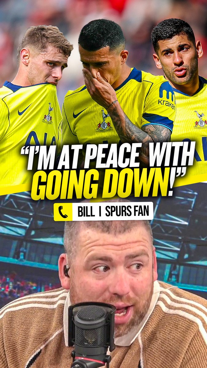 🙏 "I am at peace with going down!" 😡 "These players... it's obvious they don't like us as fans!" 😢 "Romero's tears were World Cup tears, not Spurs going down tears!" This #THFC fan would welcome relegation to get rid of all their players! 👀