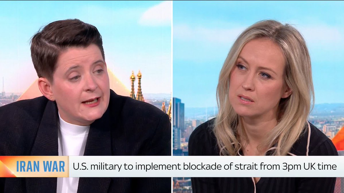 Minister confirms the UK government won't be involved in any blockade in the Strait of Hormuz. However, Olivia Bailey MP doesn't answer Sophy Ridge's question on whether the government agrees with the U.S. plan.