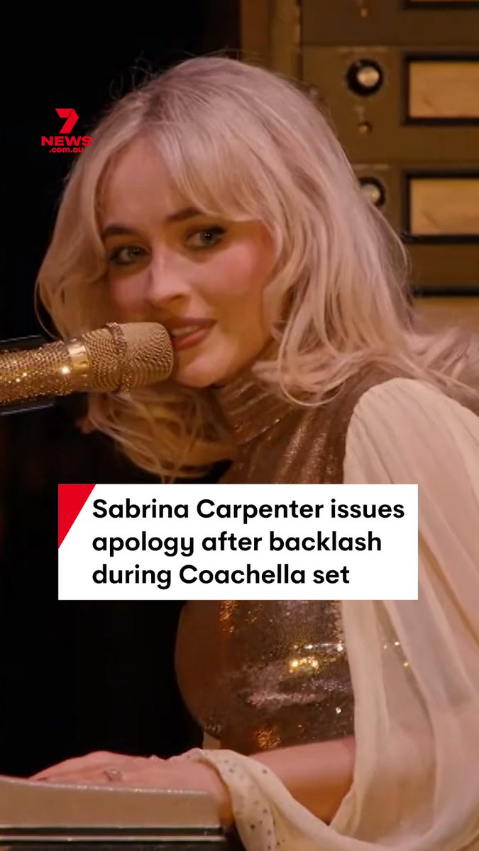 Singer Sabrina Carpenter has posted an apology on X after facing backlash during her headlining Coachella performance. She mistakenly called a fan's zaghrouta, an Arabic celebration call, for a yodel and calling it "weird" and saying she "didn't like it". #SabrinaCarpenter #Coachella #Coachella2026 #musicfestival