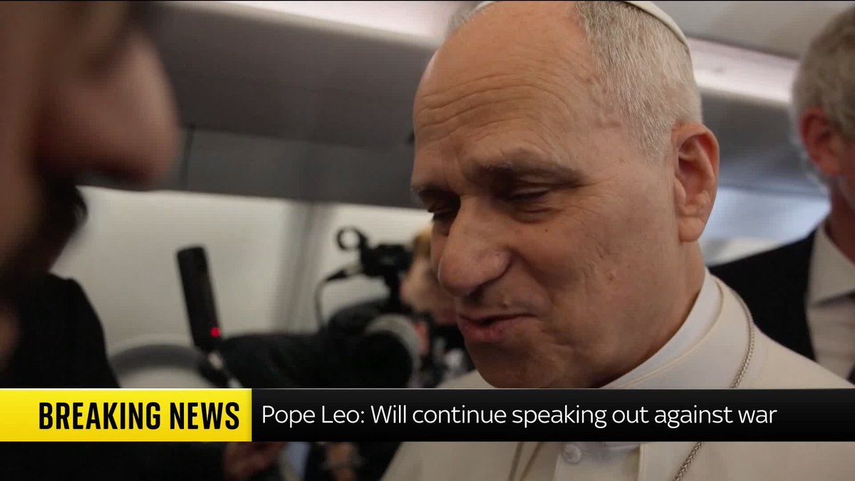 Pope Leo has said he will "continue to speak up against war" following Donald Trump's Truth Social post where he attacked the pontiff's previous statements on the Iran War 📺 Sky 501, Virgin 602, Freeview 233 and YouTube
