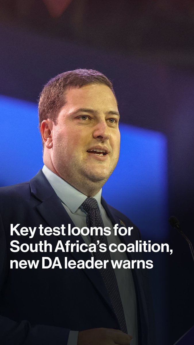 The leader of South Africa's second-biggest political party, Geordin Hill-Lewis, tells @joumannatv the country faces "profound risk" as factions within the ruling ANC battle over its next president