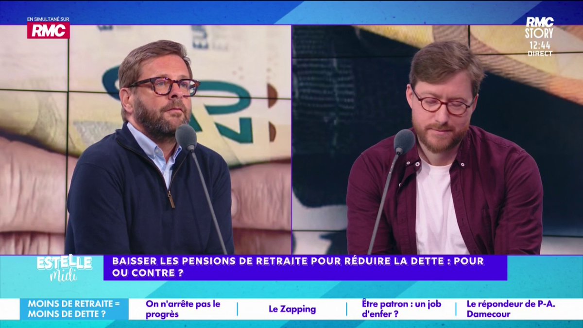 💶 Retraite : baisser les pensions 🎙️ Lavrilleux Jerome : "Il faut avoir plus d'actifs ! Vous êtes pour baisser la retraite des retraités... Vous avez fait combien d'enfants ? Pierre, Juliette, vous avez fait combien d'enfants ? #EstelleMidi
