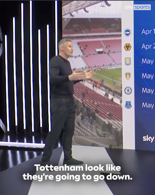 Jamie Carragher believes Spurs are Championship bound and won’t find a win against bottom side Wolves in their final few games 🫣