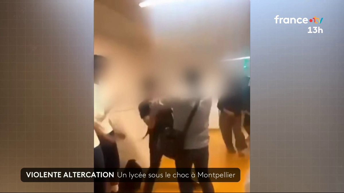 🔴 Une violente altercation a eu lieu dans un lycée de Montpellier entre un professeur de physique et plusieurs élèves vendredi 10 avril. L'enseignant a été jeté au sol et frappé par deux élèves, après avoir giflé un des adolescents. #JT13H