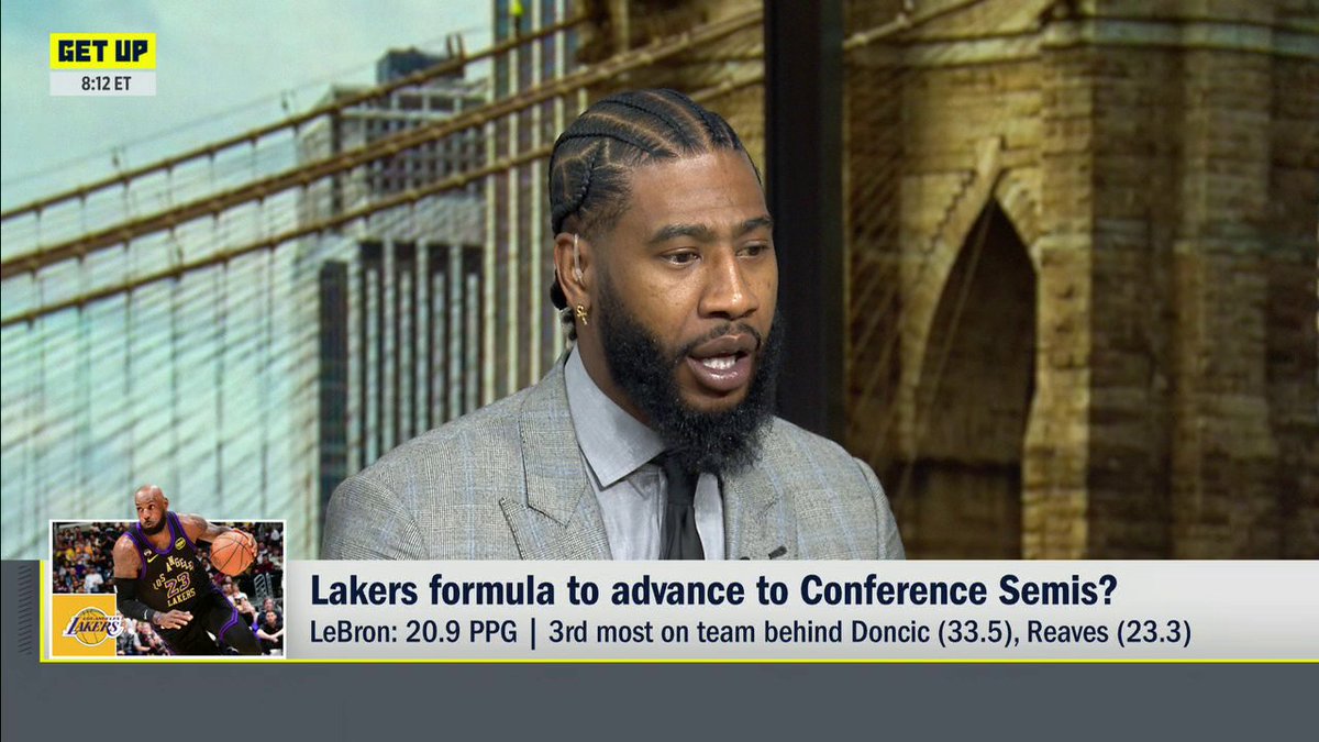 "I'm gonna need 35, 15, 12. You gotta be [Nikola] Jokić out here." —Iman. on what LeBron needs to do for the Lakers to win their series vs. Rockets 🏀