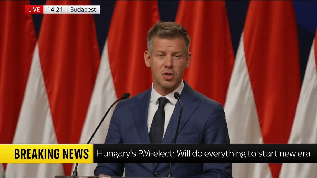 Hungary's Prime Minister-elect Peter Magyar says his predecessor Viktor Orban "never cared" about the problems faced by Hungarians and was instead focused on his relationships with right-wing world leaders such as Donald Trump 📺 Sky 501 and YouTube